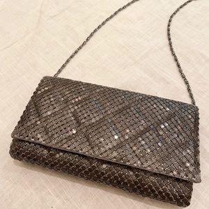 Silver Sequin Clutch Purse